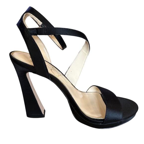 Jessica Simpson Frisco Women's Black Strappy High Heel Sandals Size 6.5 - Picture 4 of 12